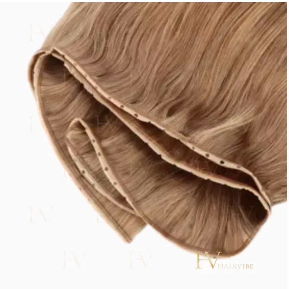HairVibe Flip Weft | 50 g De snelste onzichtbare weft methode - HV-FW-50G-45CM-HONEY