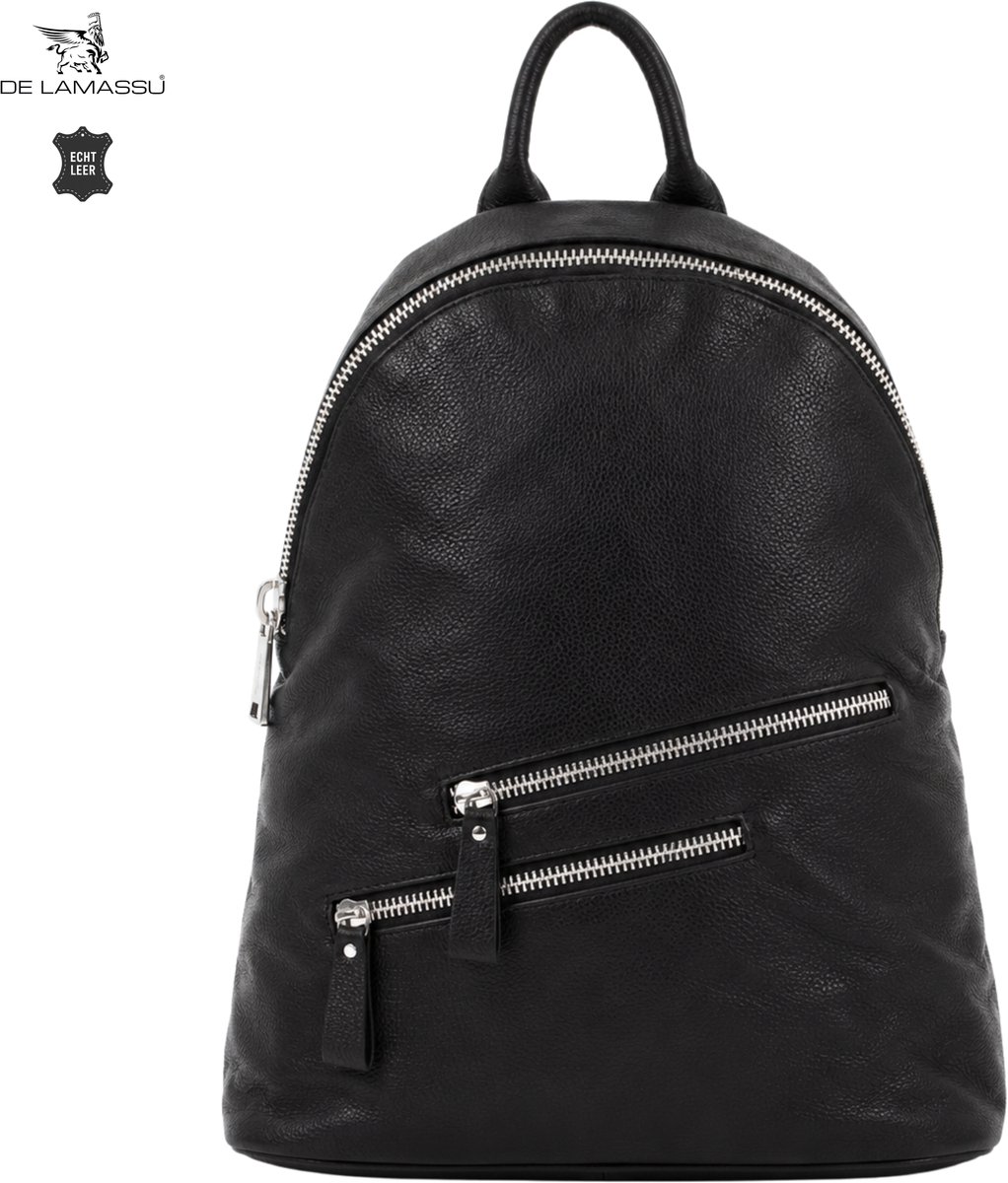 DE LAMASSU® Leren Rugzak Unisex Echt Leer Rugtas Casual Werktas Schooltas Reisrugzak Dagrugzak 18 Liter