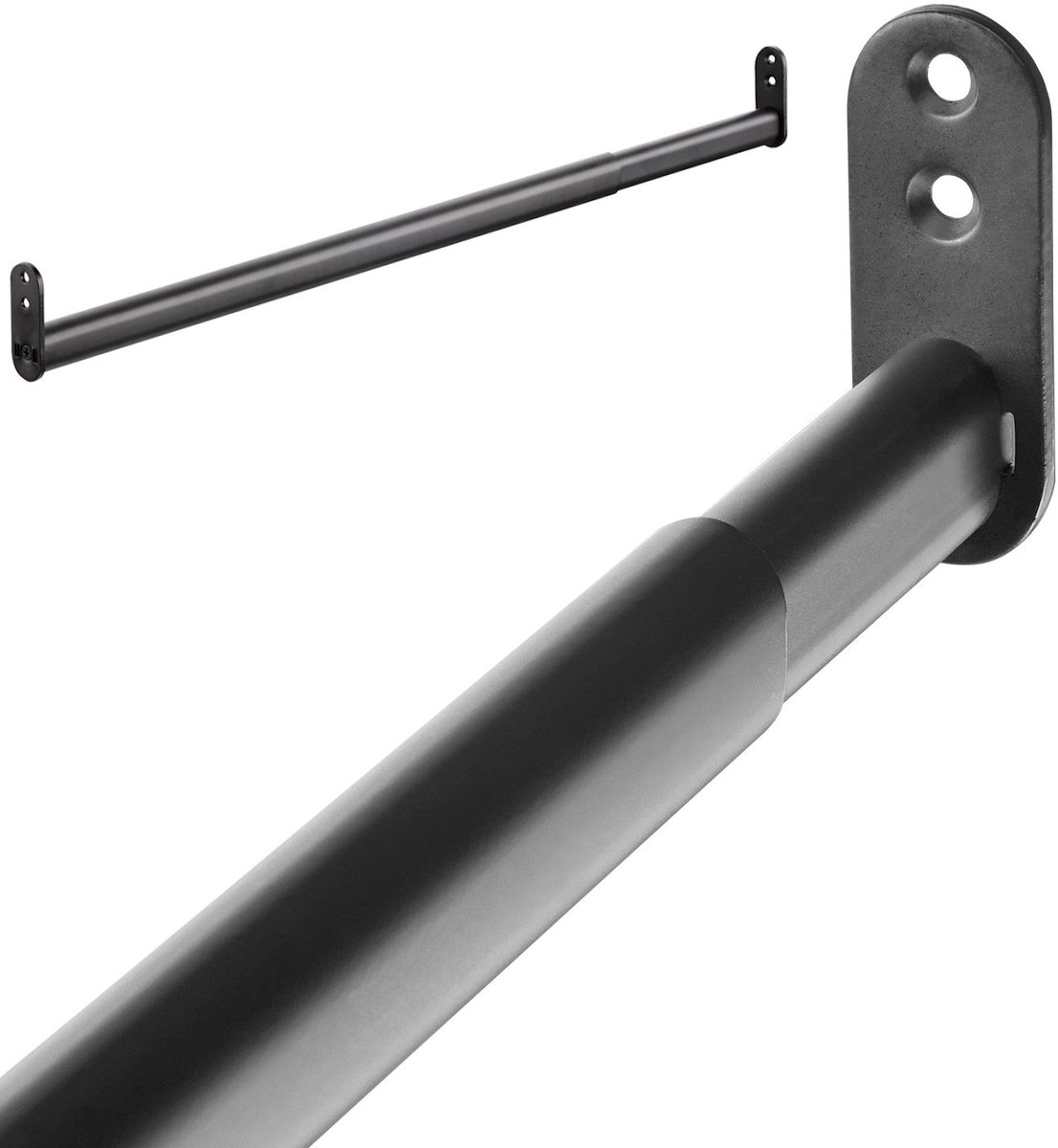 Kaststang 600-900 mm, uitschuifbaar, matzwart, ovaal
