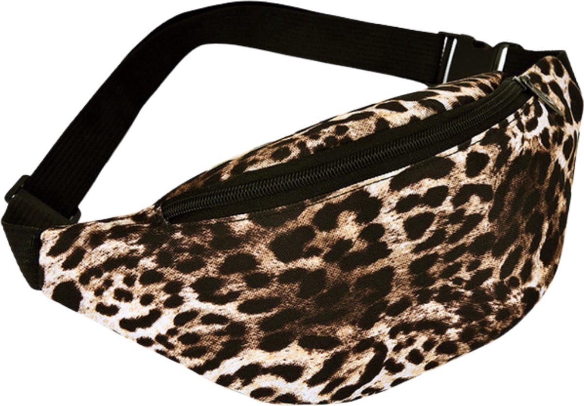 Okado Heuptas Festival Fanny Pack Tijgerprint, Verstelbare Riem met Kliksluiting, Unisex Crossbody/Heuptasje voor Telefoon, Portemonnee en Zonnebril, 30 x 14 x 8 cm