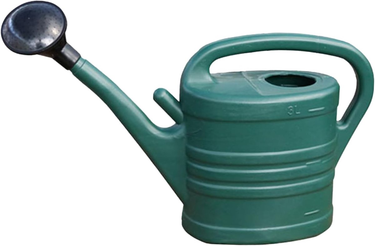 PP gieter, tuingieter met douchekop, gieter voor bloemen, zaailingen, bonsai, binnen- en buitengebruik, 3 liter 43x19x24 cm