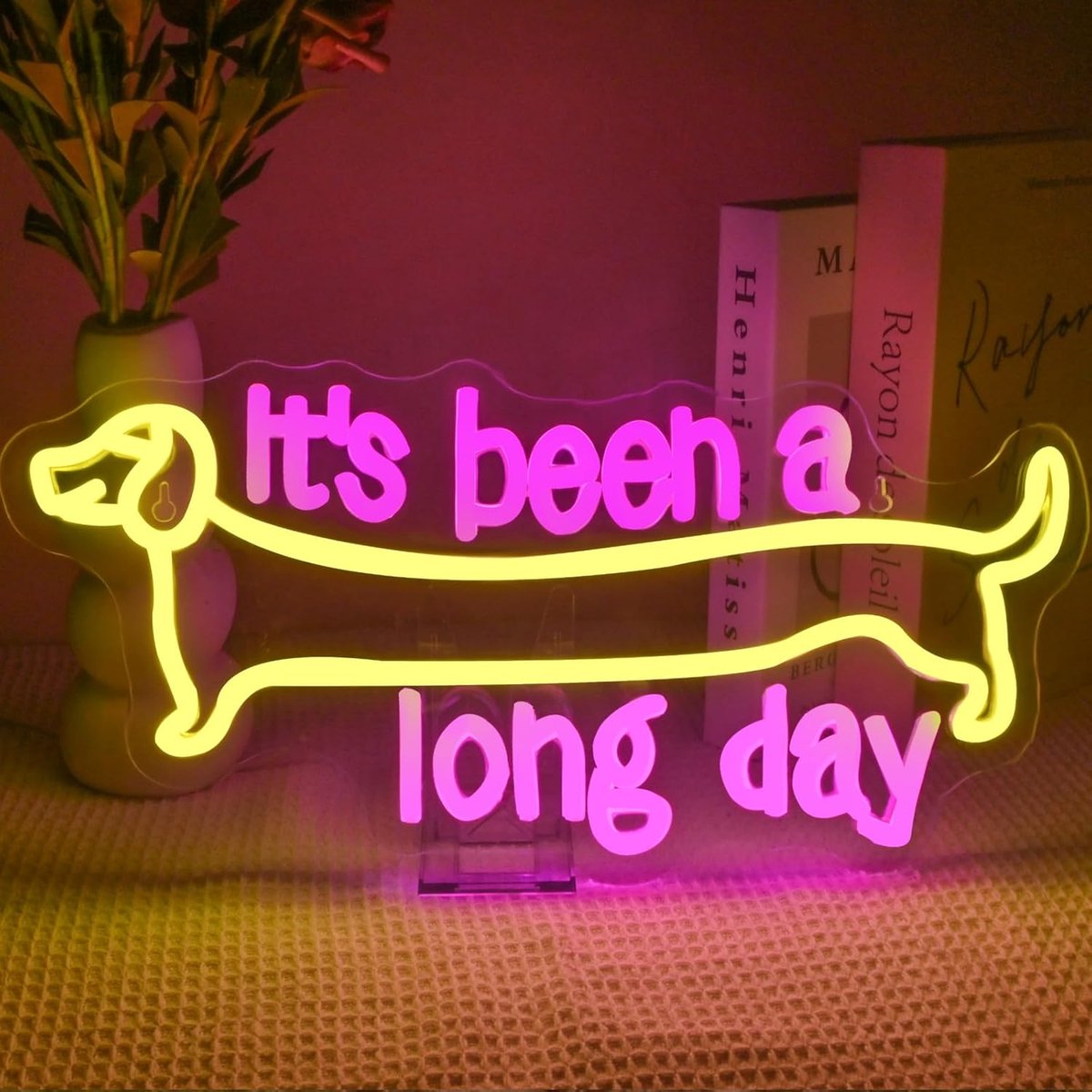 SnelShoppen - Teckel Neon Licht Teken - Verlichte Muurdecoratie voor Hond Liefhebbers - Led Neon Teken voor Slaapkamer, Bar, Tavern, Club - Design Neo