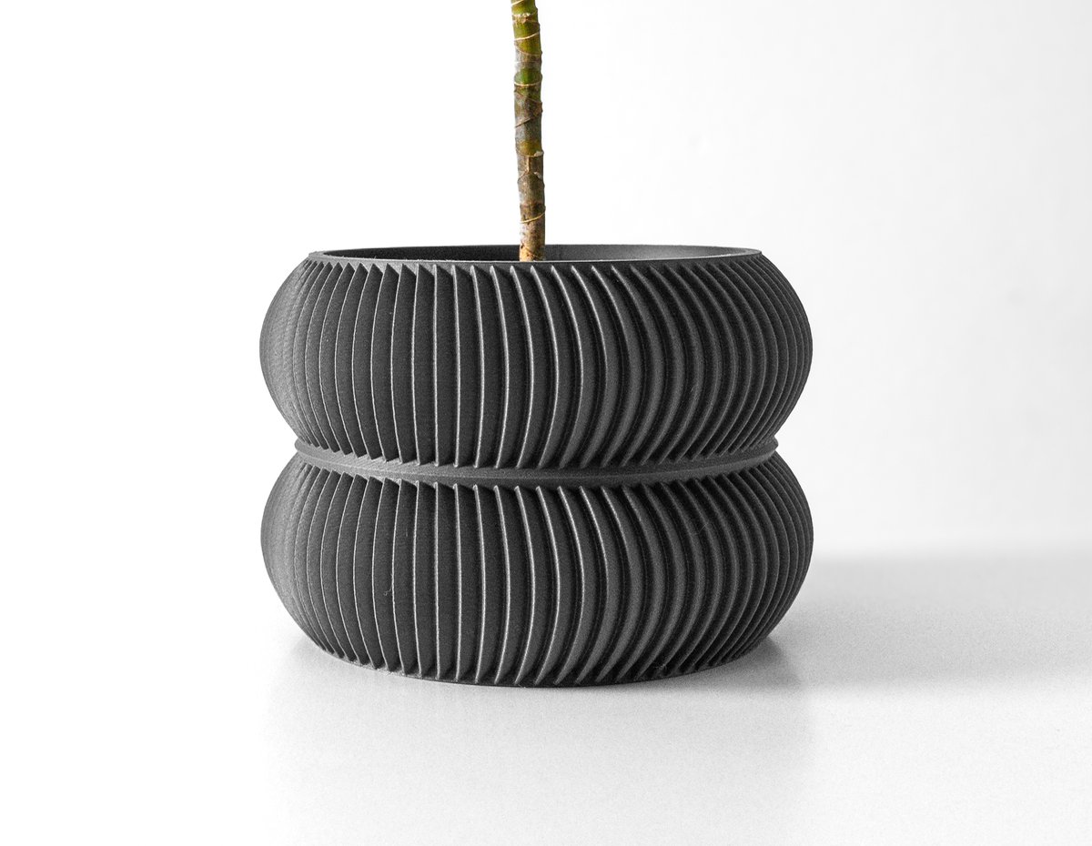 Skushy Miko Bloempot - Moderne Designpot voor Kamerplanten - Sculpturale Plantenpot voor Woonkamer en Kantoor - Premium Woondecoratie