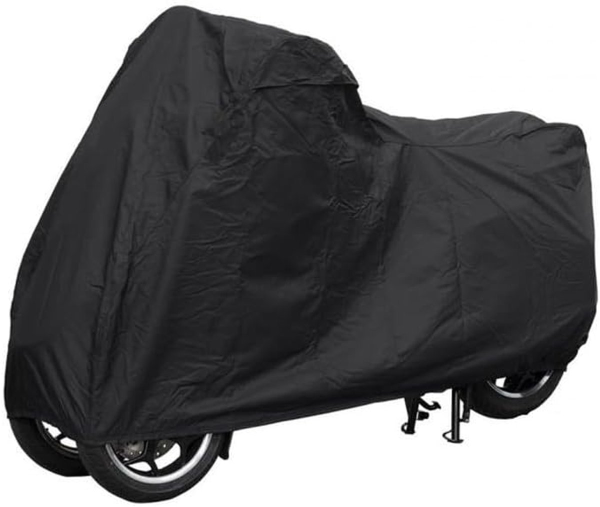 SnelShoppen - Driewieler Motorhoes Beschermhoes - Zwart Maat L - Geschikt voor Piaggio MP3 - A-kwaliteit Waterdicht en Stofdicht - Perfect voor Buiten