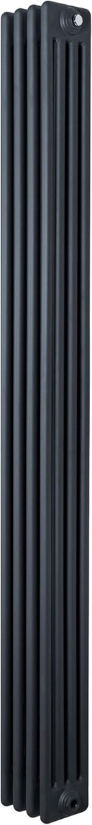 SnelShoppen - Traditional 4-Column Radiator 1800 x 200mm | Modern Centrale Verwarming | Matt Anthraciet Grijs | Hoogwaardige Carbon Staal | Wandmontag