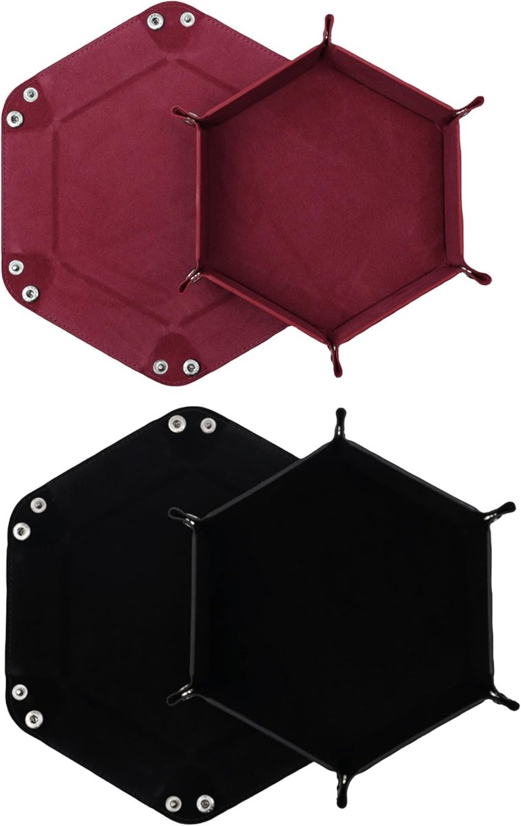 Dobbelsteenbord 2-delig - Dubbelzijdig - Velours en leer - Ideaal voor RPG en bordspellen - SnelShoppen