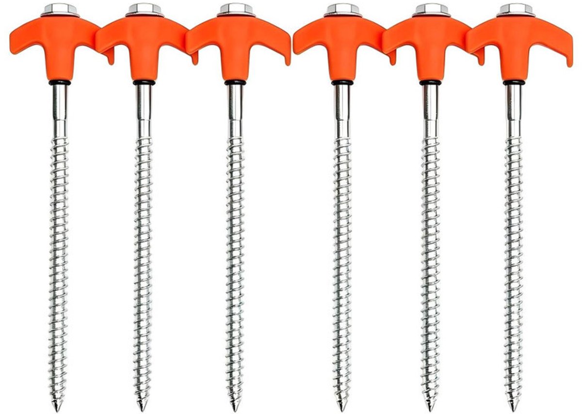 Haringen - 6-pack - 20*6 - 0,75cm diameter - Haringen - Vaste grondharingen - Grondverankeringsharingen - Insteekharingen - Tuingrondharingen - Duurzaam - Praktisch - Campingtenthaken geschikt voor harde grond en gazons
