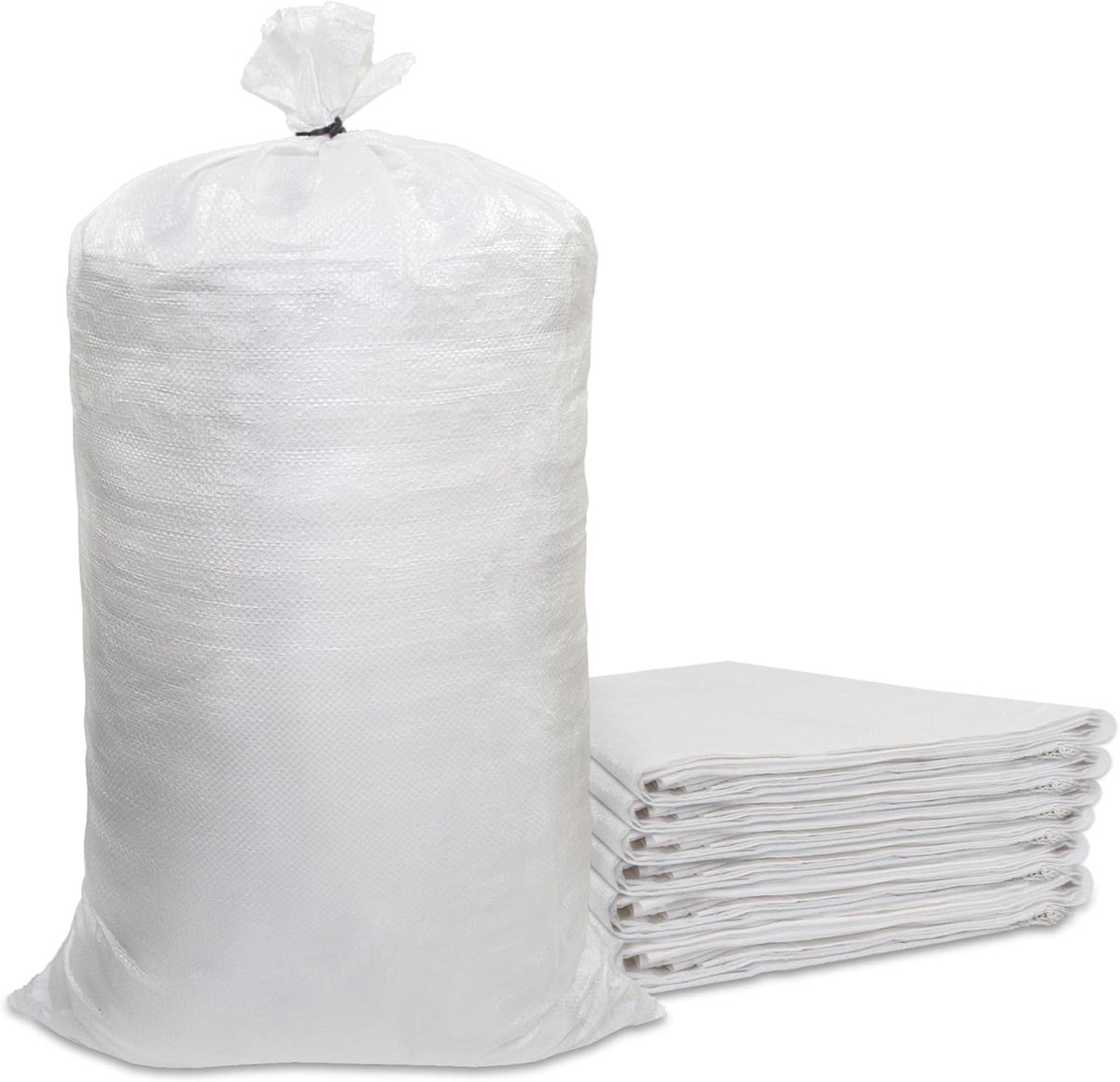 SnelShoppen - Zandzakken voor hoog water (20 stuks) 40x60 cm, herbruikbaar en zwaar belastbaar (20 kg), polypropyleen, ideaal voor zand, vuil, tuin, b