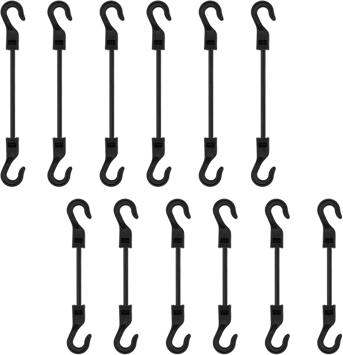 ErShiPing 12 stuks Spanrubber met Haken, 10 cm/15 cm - ShopVlot