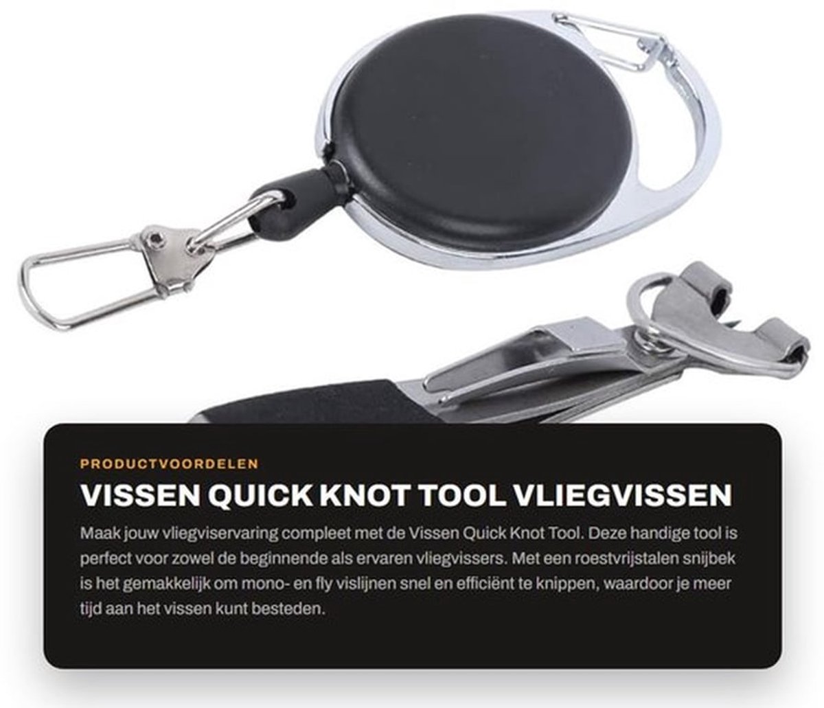 Vissen Quick Knot Tool - Vliegvissen Gereedschap - Lijnen Clipper - Haakslijper - Knoopplukker - Roestvrij Staal Snijbekken - Visgereedschap