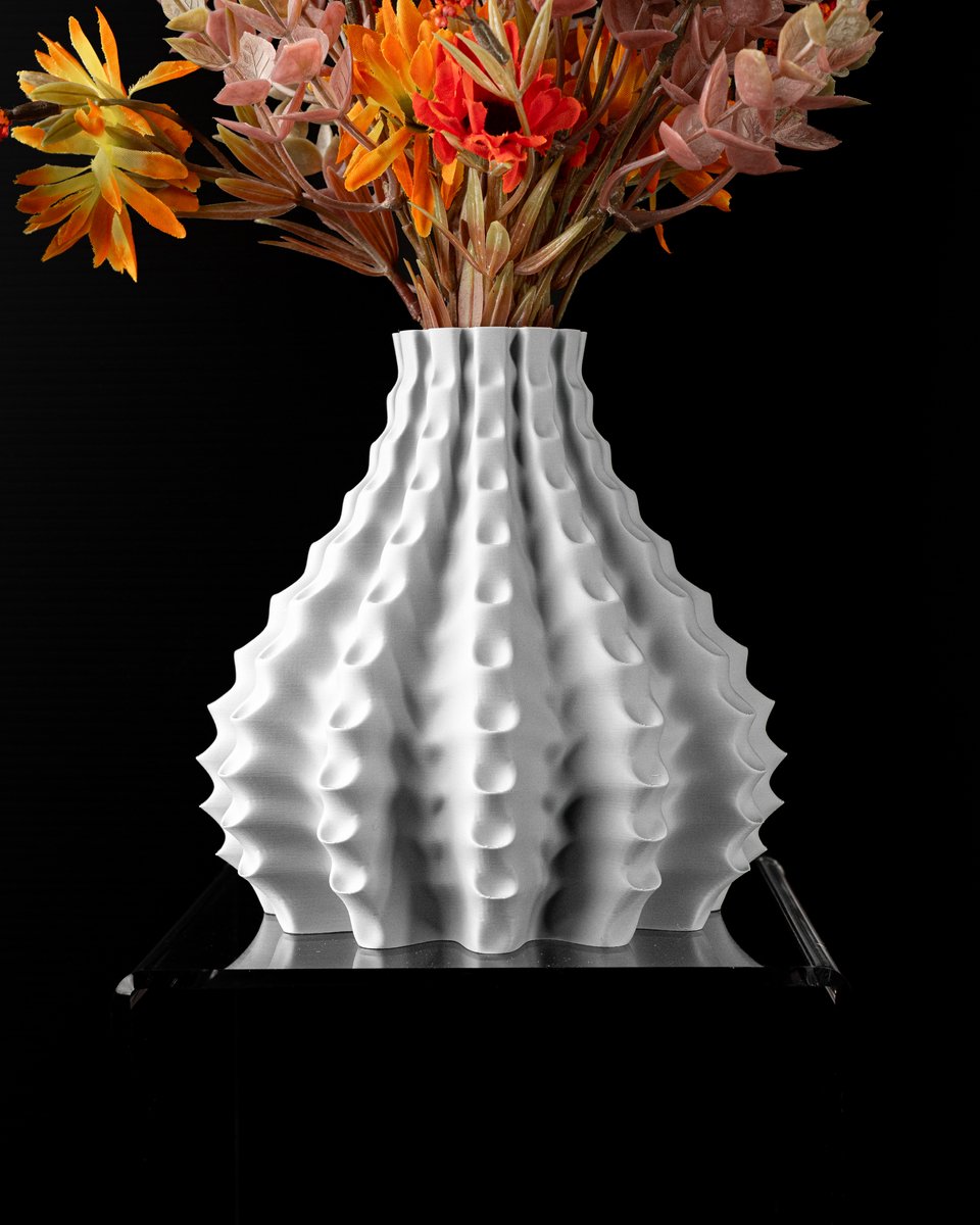 Skushy Vaas Vilo - Geschikt voor Bouwbloemen - Japandi Designvaas voor Droogbloemen en Kunstbloemen - Sculpturale Decoratieve Vaas - Moderne Woondecoratie