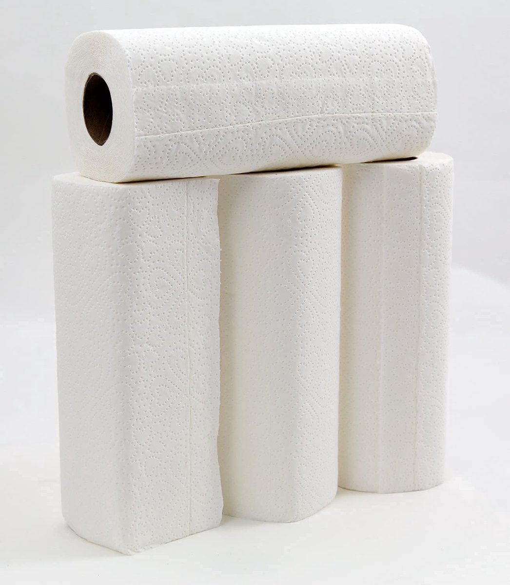 SnelShoppen - Hygiene VOS 32 Keukenrollen - 3-laags Absorberende Keukenpapier - Voordeelverpakking 8 x 4 Rollen - Ideaal voor Keuken, Feest en Camping