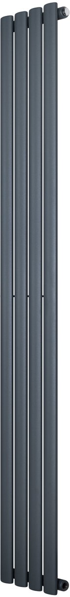 Ovale design radiator - 1 kolom - 1800x240 mm - grijs