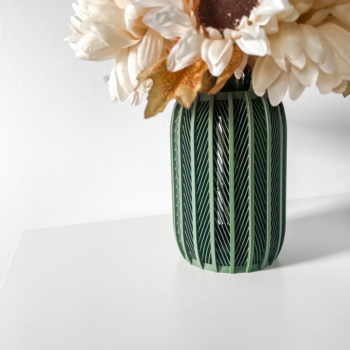 Skushy Vaas Inso - Geschikt voor Bouwbloemen - Japandi Designvaas voor Droogbloemen en Kunstbloemen - Sculpturale Decoratieve Vaas - Moderne Woondecoratie