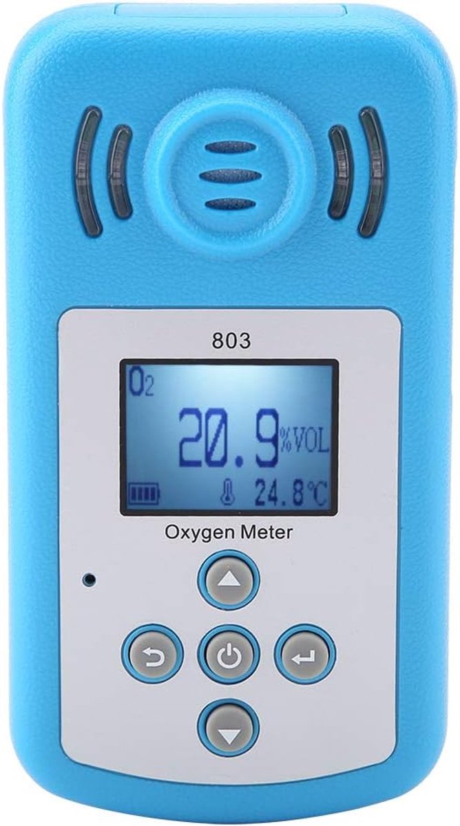 SnelShoppen - Draagbare Zuurstofdetector O2-gastester - 0-25% VOL O2-concentratiemeting met Alarm en Digitaal Display - Ideaal voor Tunnel, Laboratori