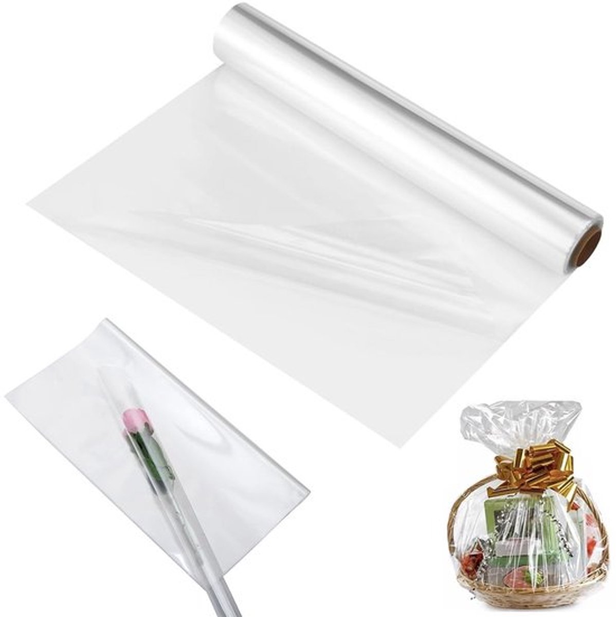 Cellofaan Film Transparant 86cm x 30m - Cadeaufolie - Scheurbestendig - Waterdicht - Duurzaam - Ideaal voor inpakken
