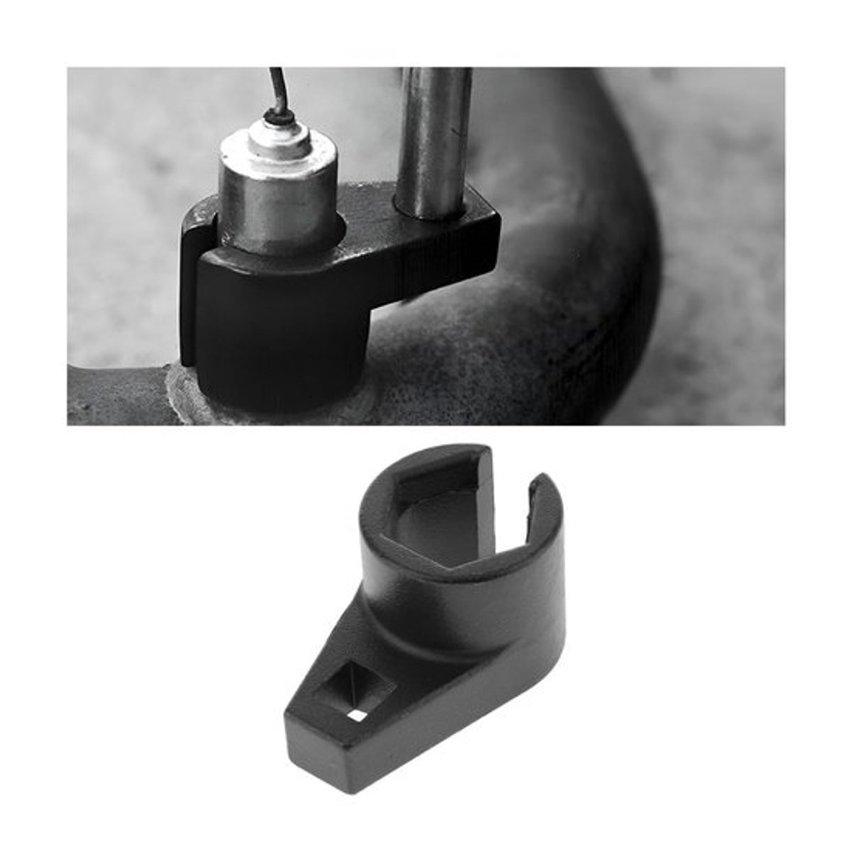 Zuurstofsensor Sleutel 22 mm - Universele Sleutel - Gereedschap voor Verwijderen - Offset Ontwerp - Chroom-Molybdeen-Staal - Zwart, Oliebestendig - Sensor Sleutel