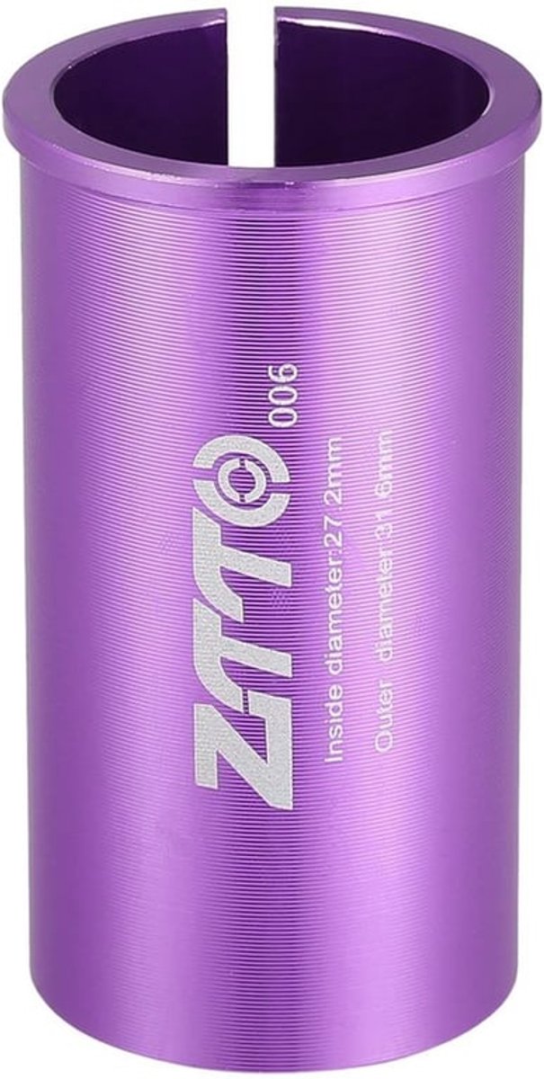 Fiets Zadelpen Adapter 27.2mm naar 31.6mm Paars