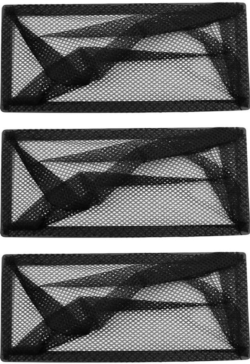 Luchtventilatiefilter 3 Stuks - Vloer Register Trap Covers - Polyester Gaas - Waterdicht - 4x10 Inch - Eenvoudig te Installeren - Ventilatiescherm