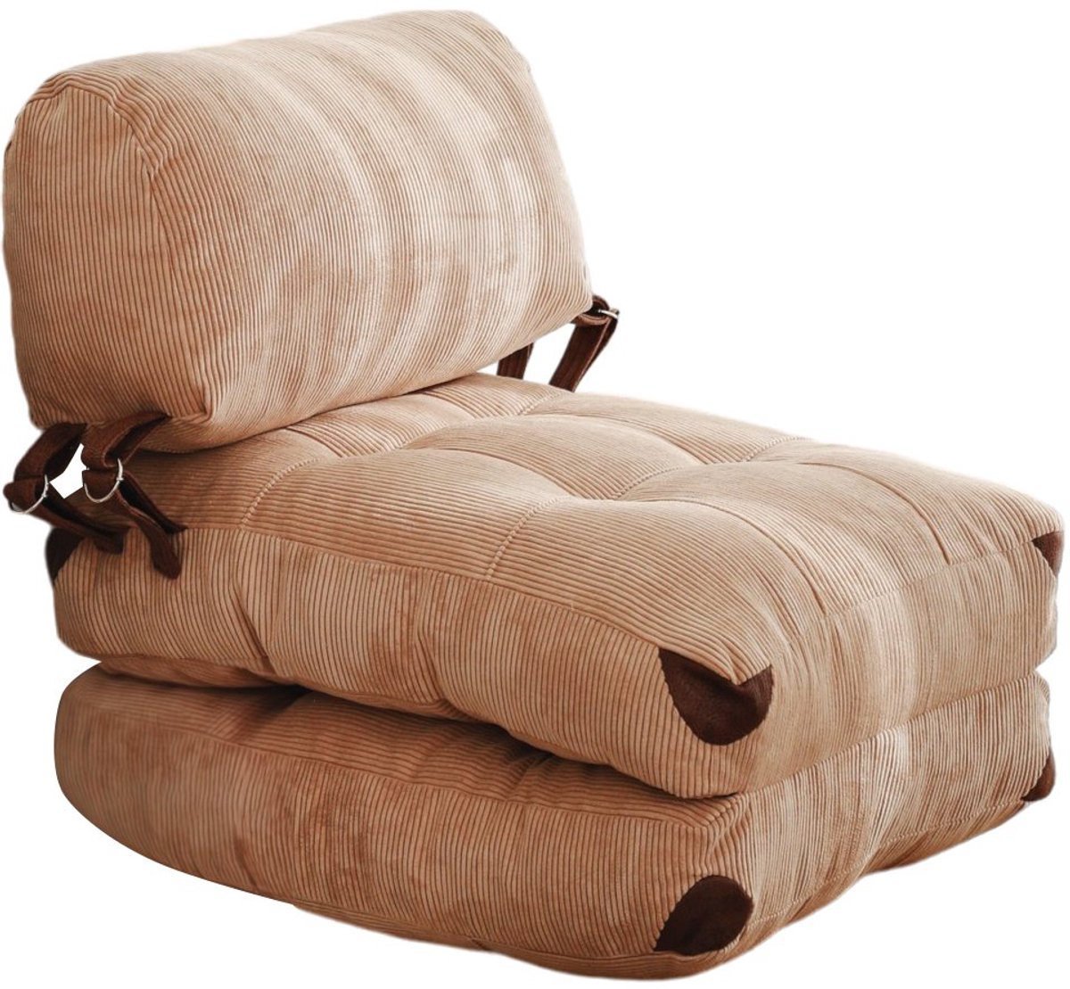 Asir - 1-zits slaapbank - Kameel - 96 x 54 x 40