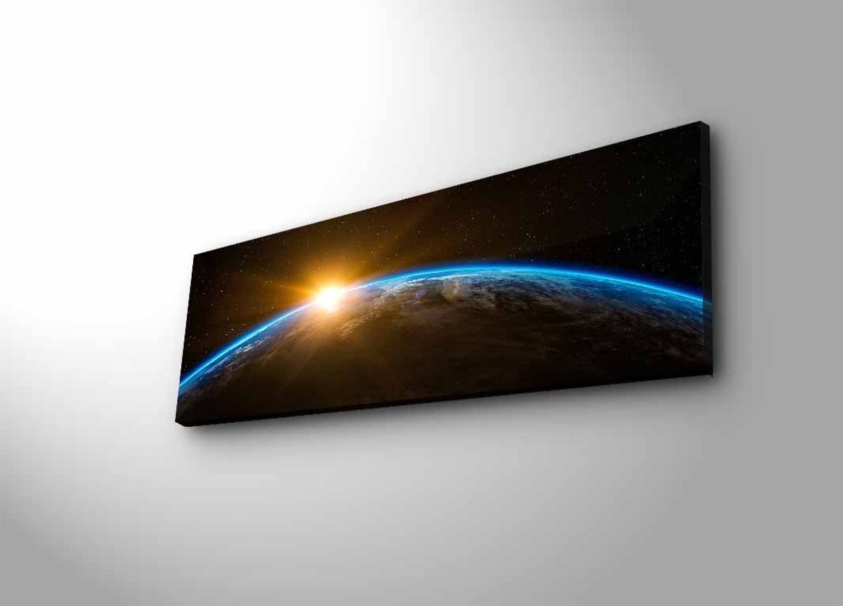 Asir - Decoratief canvas schilderij met ledverlichting - Veelkleurig - 31 x 91 x 3