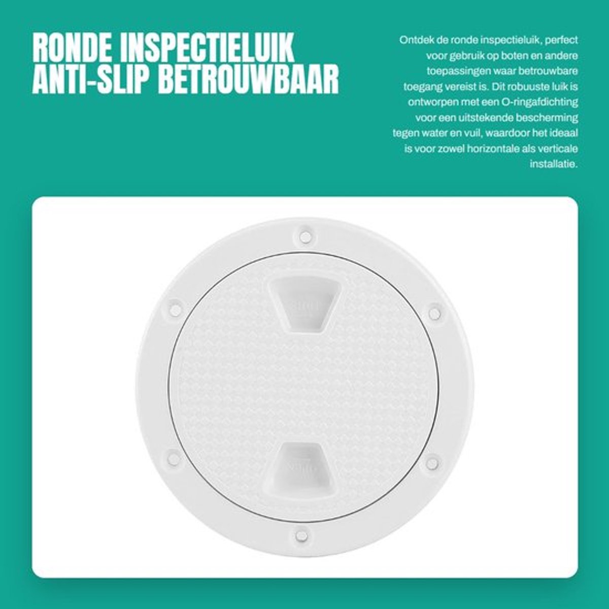 Inspectieluik Ronde 4 Inch - ABS Dekplaat - Antislip Oppervlak - Slagvast - Eenvoudig te Installeren - Betrouwbare Afdichting - Luikdeksel
