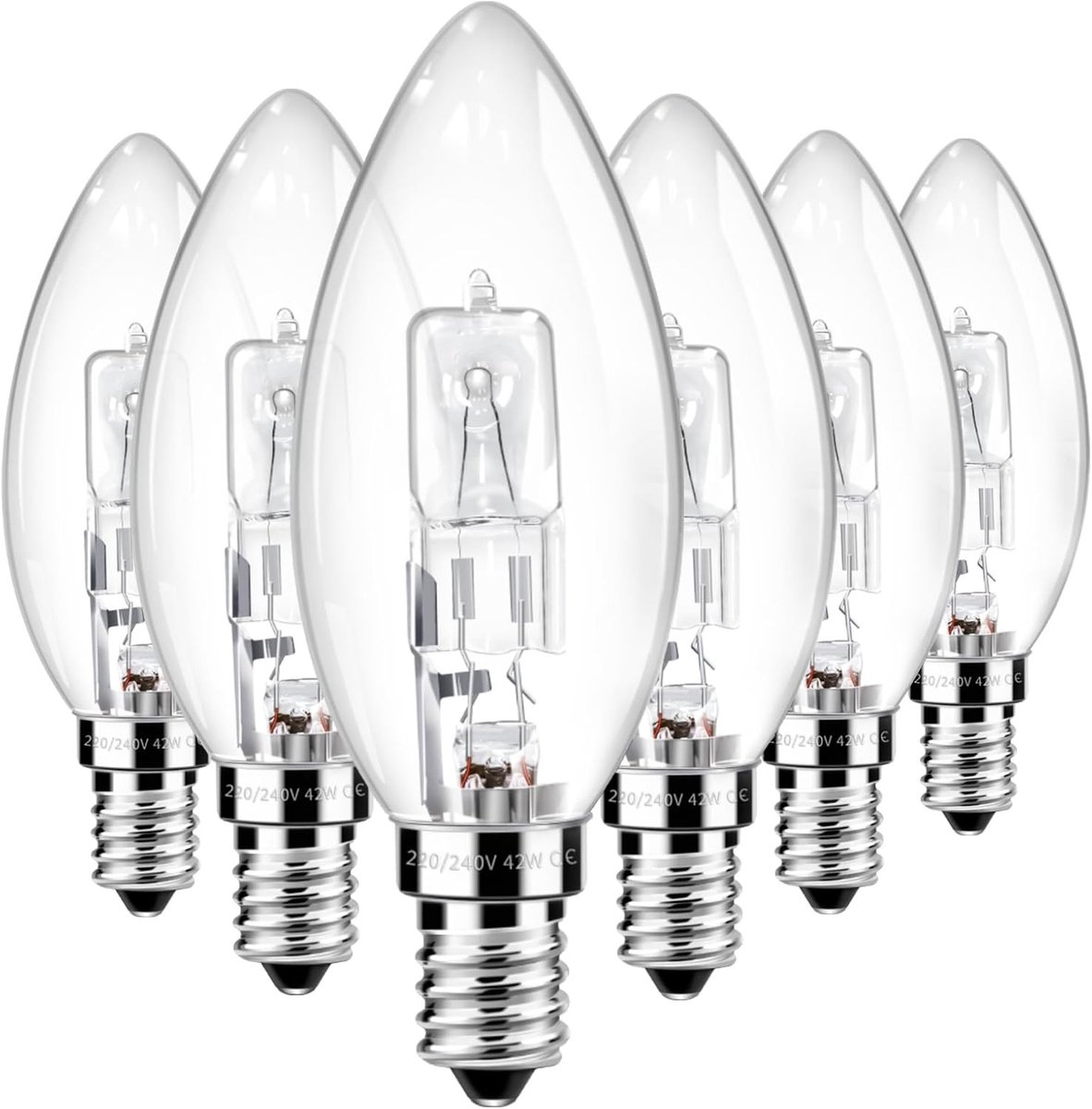 Dimbare C35 kaarslamp met E14 fitting, warm wit 2700K, energiezuinige vintage LED lampen,