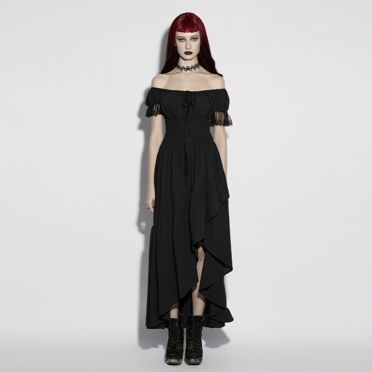 Punk Rave - Equinox Nocturne Lange jurk - M/L - Zwart