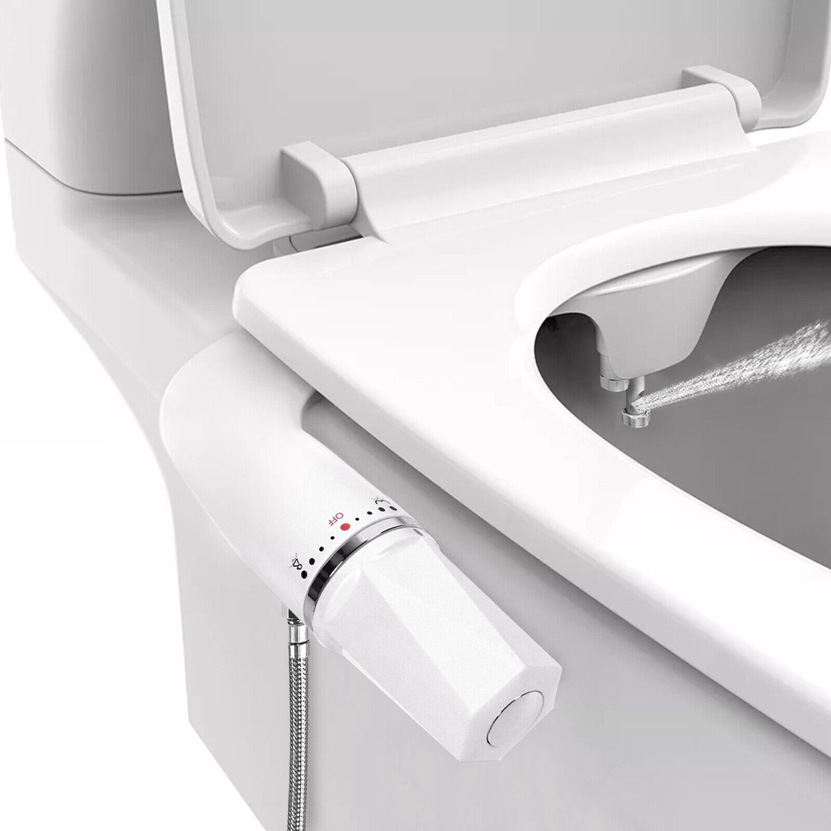 Bidet Douche Set - Toiletdouche - Dubbele Sproeier - 2 Reinigingsstanden - ABS - Eenvoudig te Installeren - Intieme Verzorging - Toilet Bidet Opzetstuk - Voor Thuis en Hotel