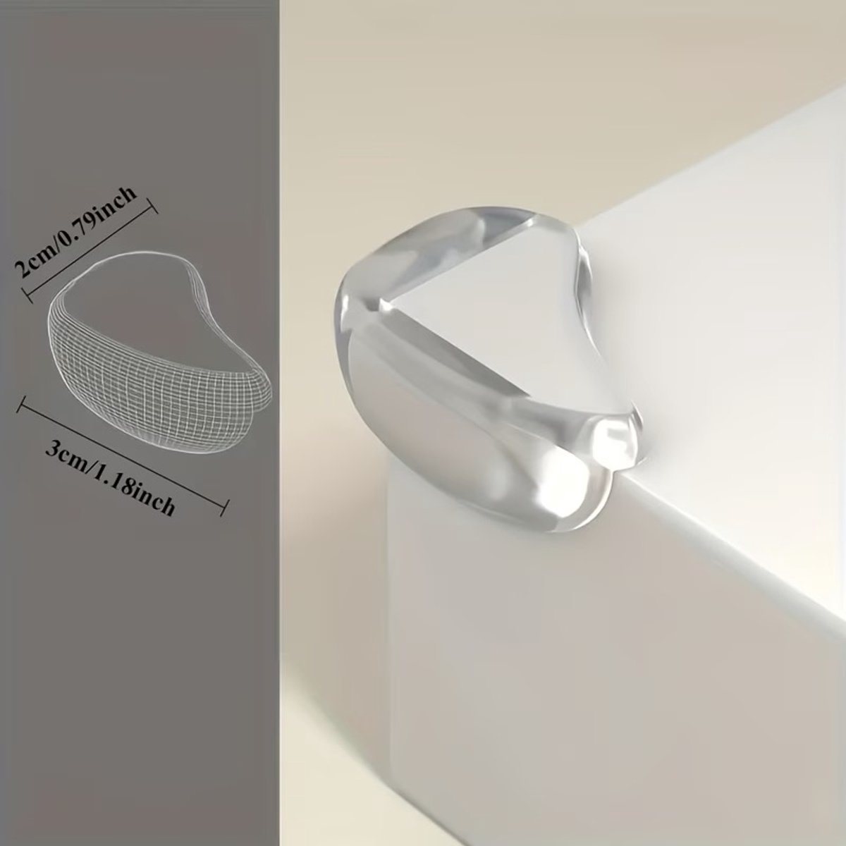 Transparante Hoekbeschermers Druppel – Set van 20 stuks – Siliconen Baby & Kind Stootbeschermers – Inclusief Sterke Kleefgel – Tafel & Meubel Hoekbescherming