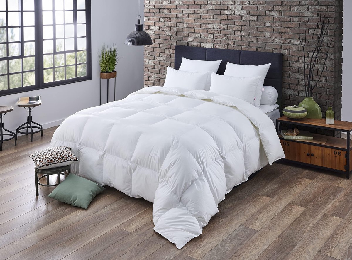 SnelShoppen - Dodo Mont dekbed 200x200 cm, Wit Katoen, Luxe en Comfortabel Dekbed voor Eenpersoons of Tweepersoonsbed, Ideaal voor Elk Seizoen