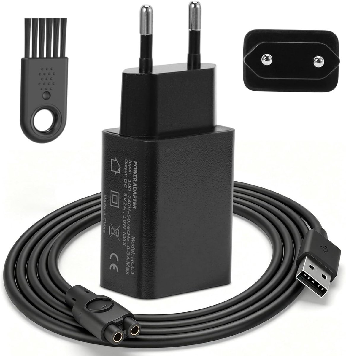 Oplaadkabel voor 5V opladers, geschikt voor Philips OneBlade en Bodygroom modellen, ideaal voor gezichts- en lichaamsverzorging