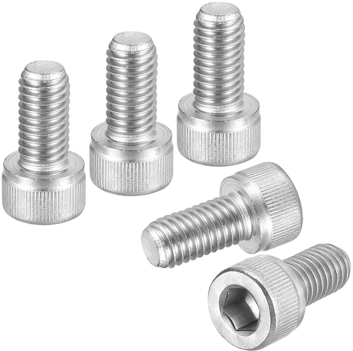 1.25 x 16 mm Hex Kop Schroeven - 20 Stuks - Roestvrij Staal voor Fietsen en Auto's - Duurzaam en Betrouwbaar