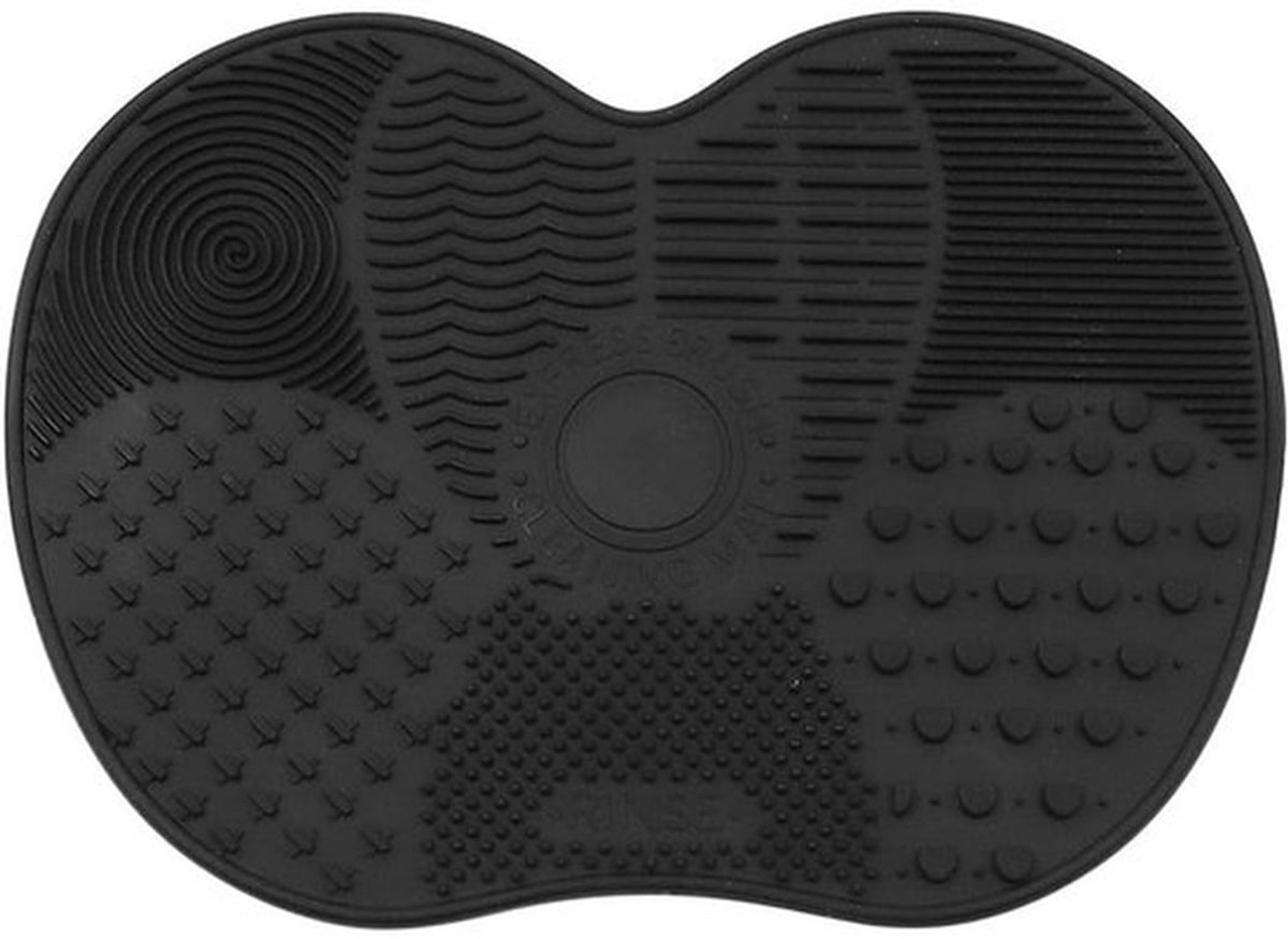 Reiningsmat Draagbaar Ontwerp - Make-up Borstel Scrubber - Cosmetische Reinigingspad - Siliconen - Zuignap - 11,5 x 15,5 cm - Make-upborstelreiniger