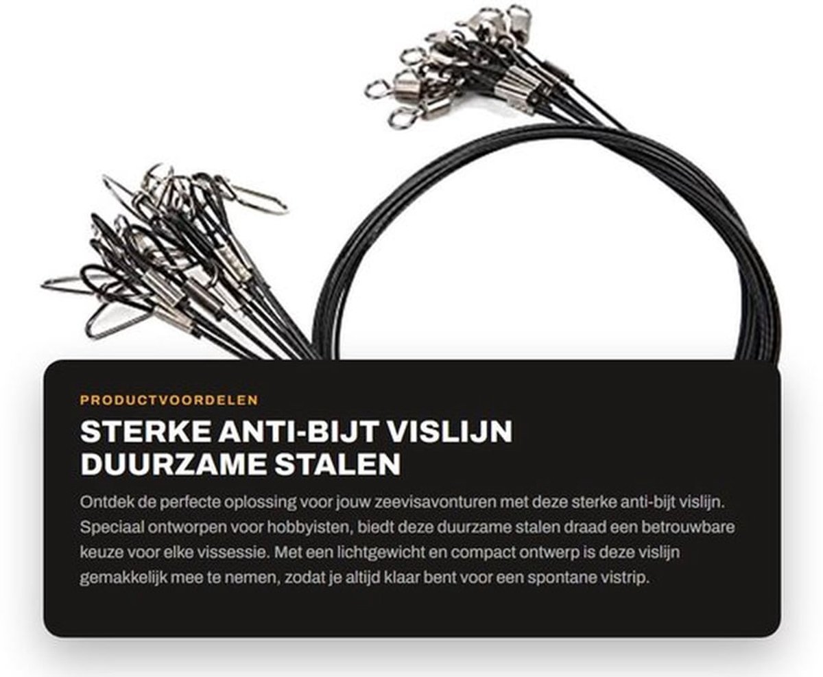 Vislijn Zeer Sterk - Nylon Draad - Gevlochten Vislijn - Vis Haakjes - Draagbaar Ontwerp - 20 Stuks - Visdraad