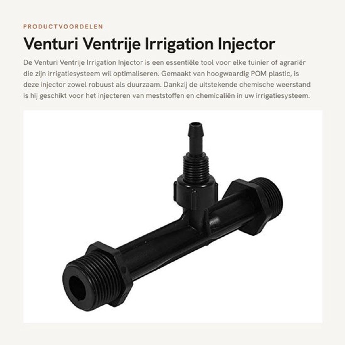 Venturi Injector - Kunststof - 1 cm (G3/4 Inch) - Voedselinjector - Tuinirrigatie - Schokbestendig - Duurzaam - Bemester