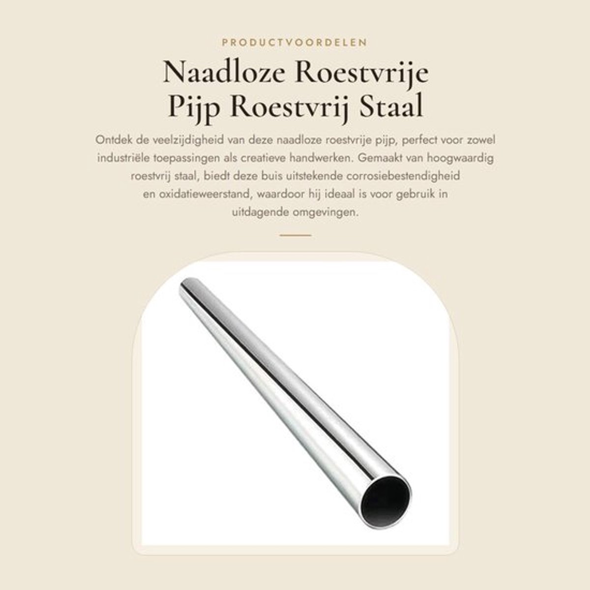 Capillaire Buis 304 Roestvrij Staal - Naadloze Pijp - 8.8mm ID - 10mm OD - 0.6mm Muurdikte - Lengte 250mm - Corrosiebestendig - Metalen Buis