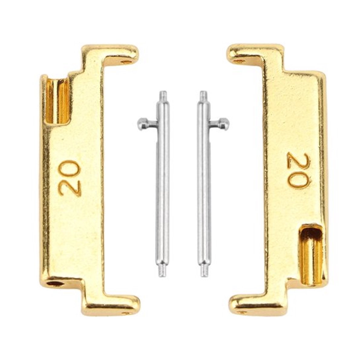 Horlogebandadapter met Veerbars, Universele Verbinding voor Horloges (Goud)