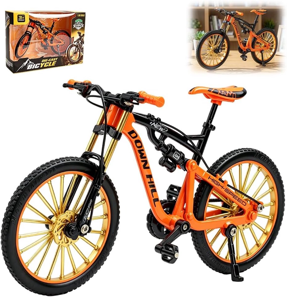 Vingerfietsmodel 1:10 - mountainbike ornament - miniatuur fiets - decoratie voor woonkamer - ShopVlot