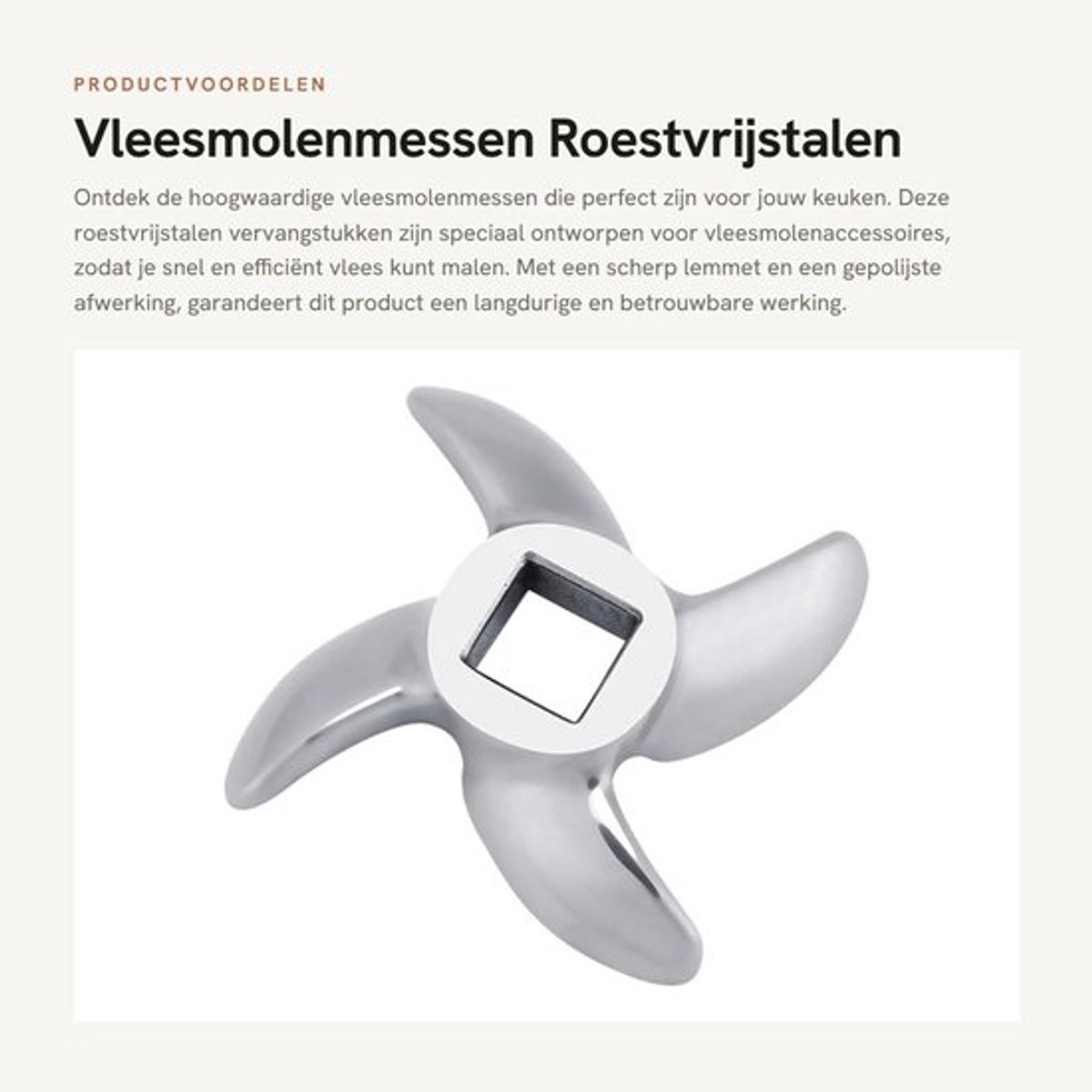 Vleesmolenmessen Roestvrij Staal - Vervangstukken - Accessoires - Keuken - Scherp - Duurzaam en Robuust - Vleesmolen