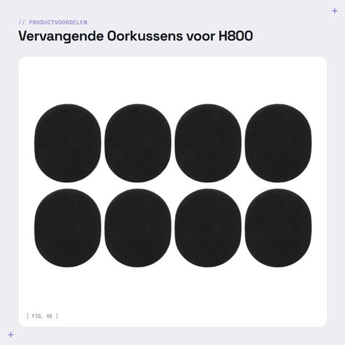 Oorkussens Vervangend voor H800 - Zachte Oorkussens - Traagschuim - Geluidsisolatie - Comfortabel - Eenvoudig te installeren - Hoofdtelefoon Oorkussens