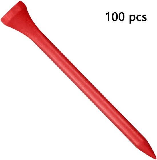 Tees 83mm 100 Stuks, Lange Houten Golf Tees (Rood, 3-1/4 inch) — afbeelding 4