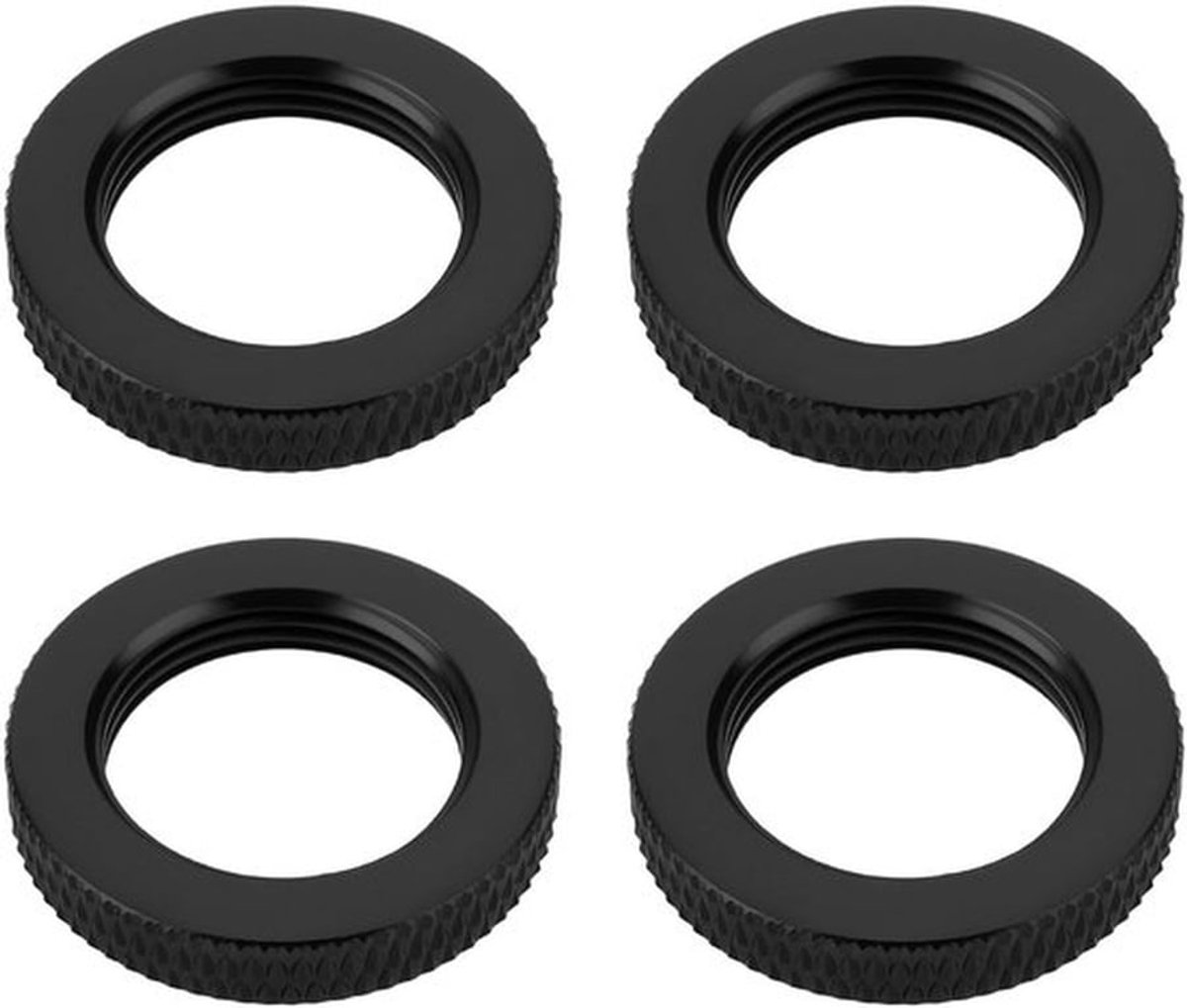 Borgmoeren 4 stuks - Gecanneleerde Borgmoer - UNC5/8-27 - Microfoonstandaard - Fotostandaard - 23 x 4 mm - Verbeterde Grip - Moeren