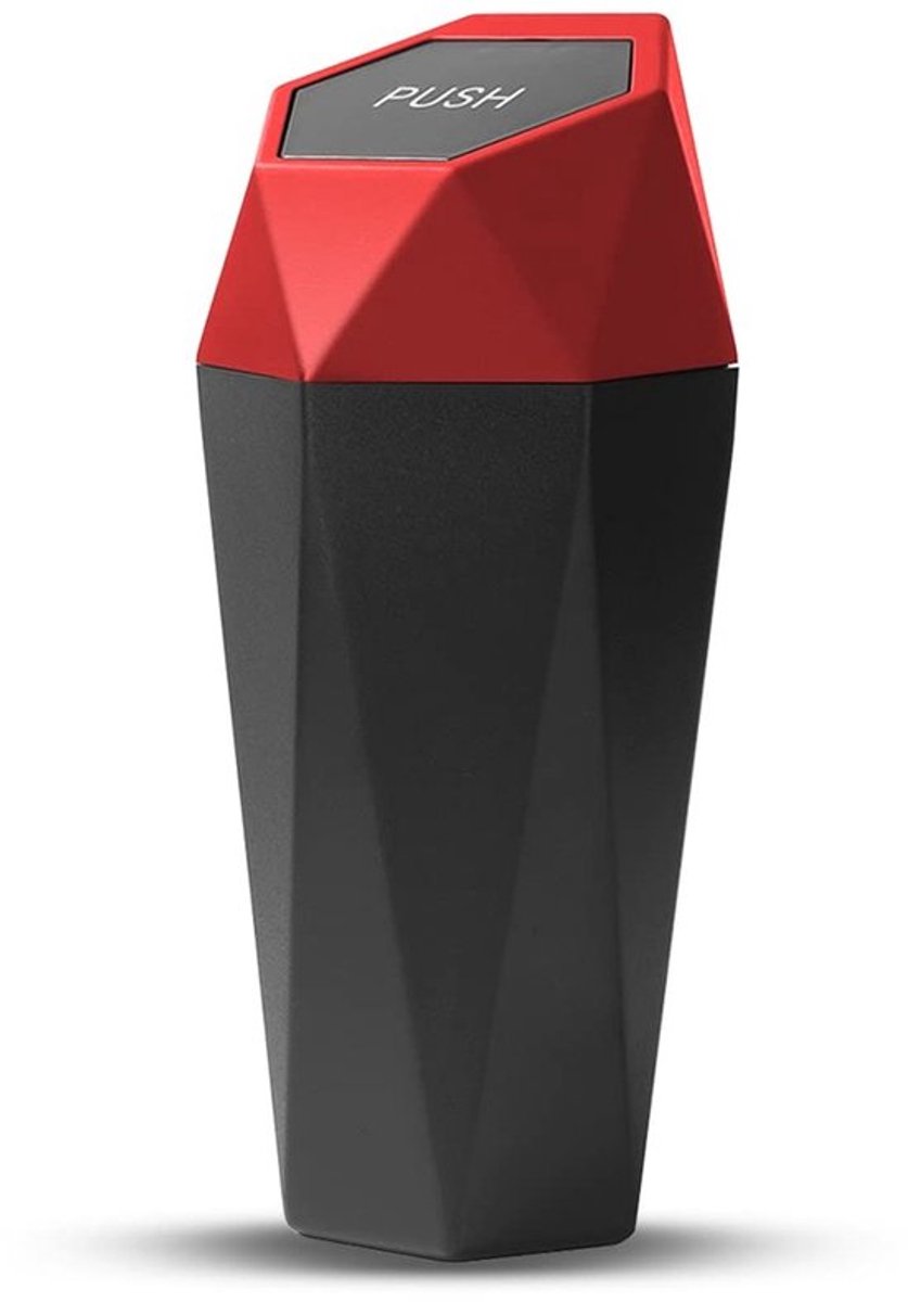 Vuilnisbak Mini Draagbaar - Waterdichte Auto Vuilnisbak - Lekvrije Ruit Design - ABS Materiaal - Universele Toepassing 20x7,7 cm - Prullenbak