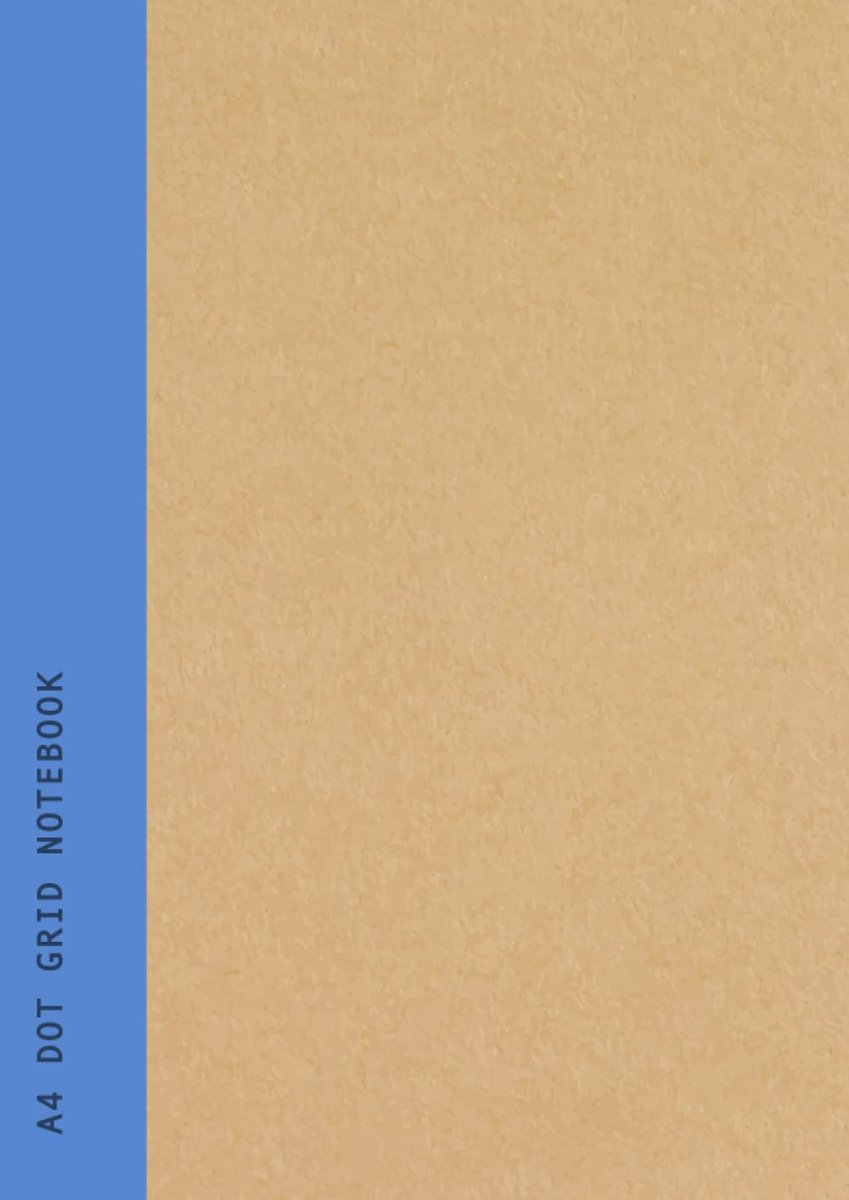 A4 Dot Grid Notitieboek: Marineblauwe Rug - Gestippeld Raster - ShopVlot