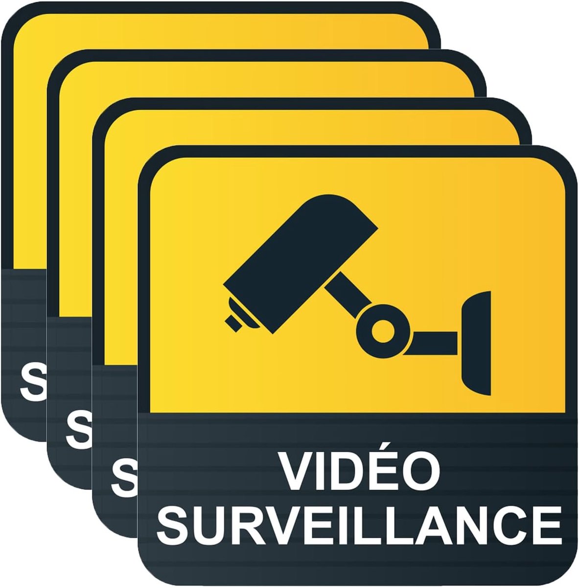 Videobewaking sticker 15 cm x 15 cm - zelfklevend vinyl - weerbestendig - verhoogt de veiligheid - ShopVlot