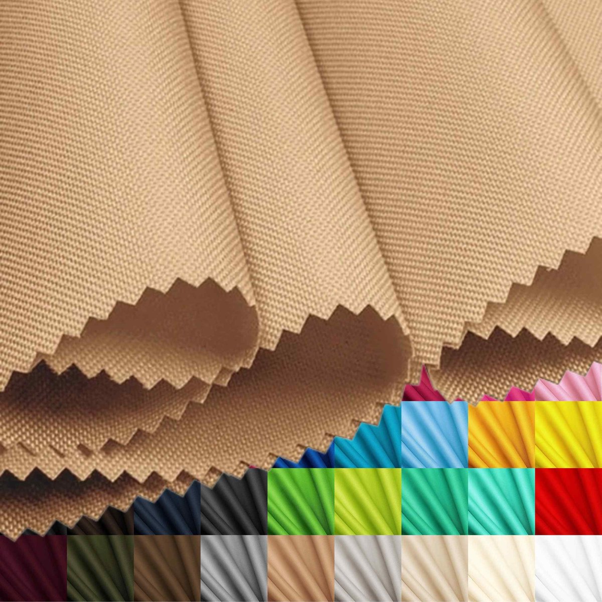 Lantigo Oxford 500D Stof Waterdicht Beige 160 cm Meterware 1 m – scheurvast & PU-gecoat