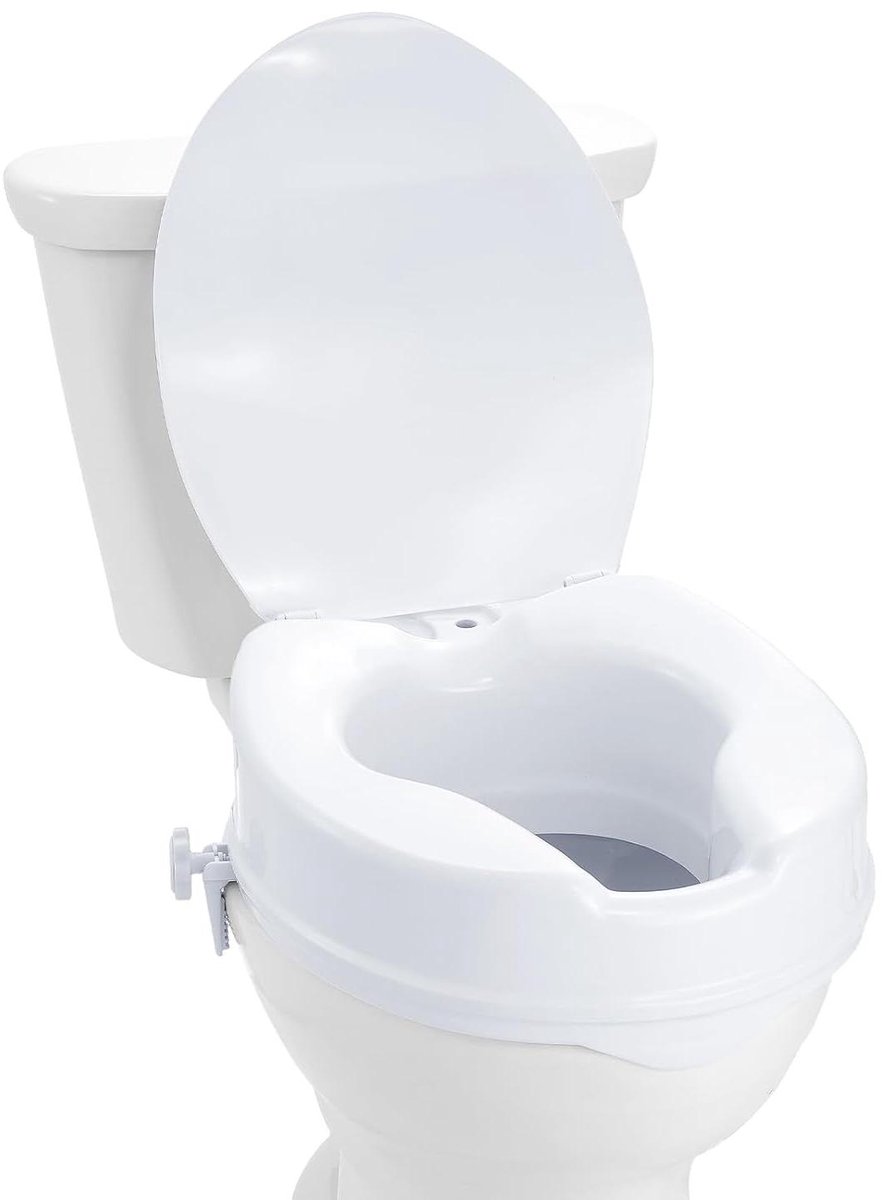 Toiletbril Verhoger - Zitverhoger Toilet - Comfortabel Zitten - Eenvoudige Installatie - 10cm Verhoging - Wit