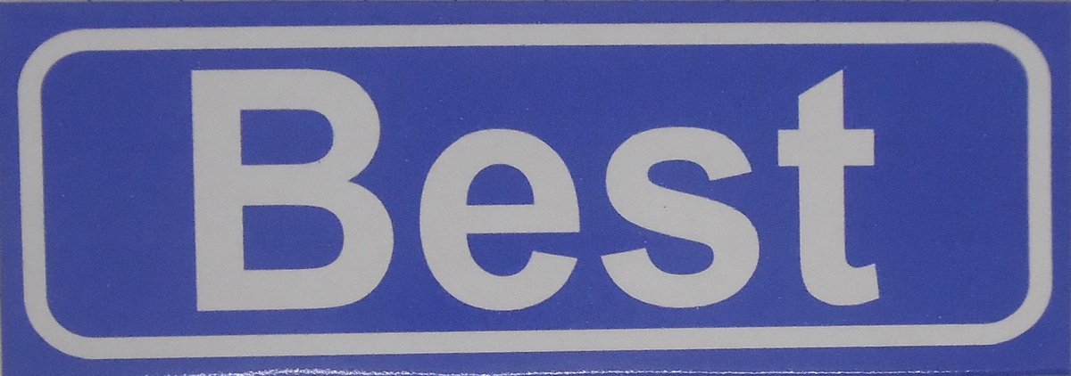 Souv© - koelkast magneet - plaatsnaam bord - kombord - souvenir - koelkastmagneetje - relatiegeschenk Best