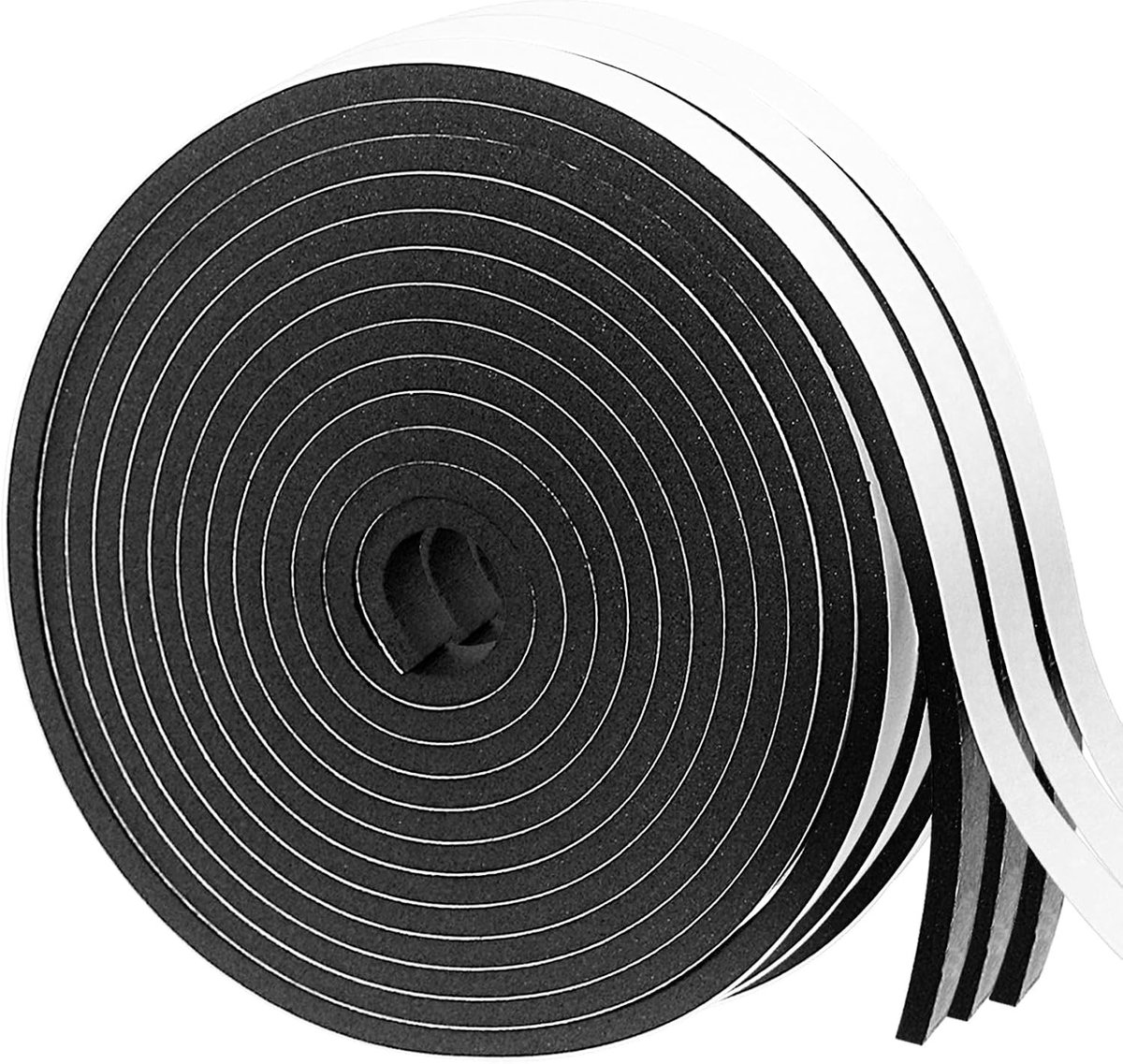 Zelfklevende Schuimafdichtingstape 12mm x 3mm voor Deuren en Ramen, Geluiddicht, Stofdicht en Schokabsorberend (5m - 3 Rollen)